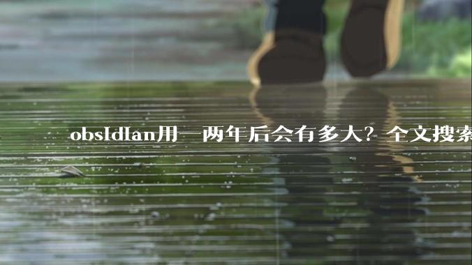 obsidian用一两年后会有多大？全文搜索还快吗？